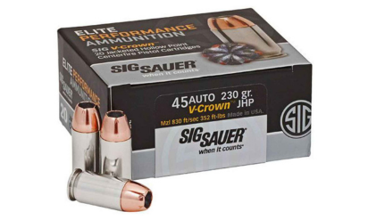 Sig Sauer Elite Performance .45 ACP 230-Grain V-Crown JHP