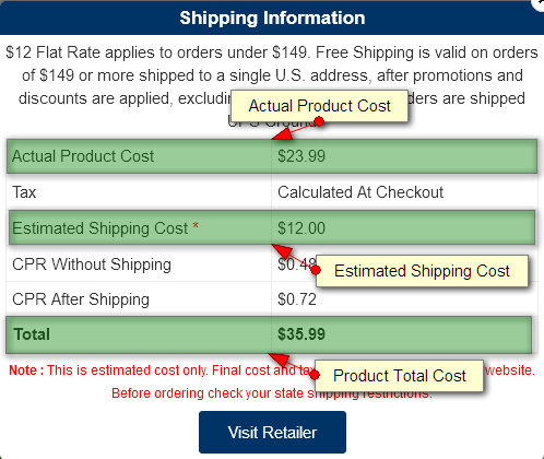 Shipping Cost As Per Your Location