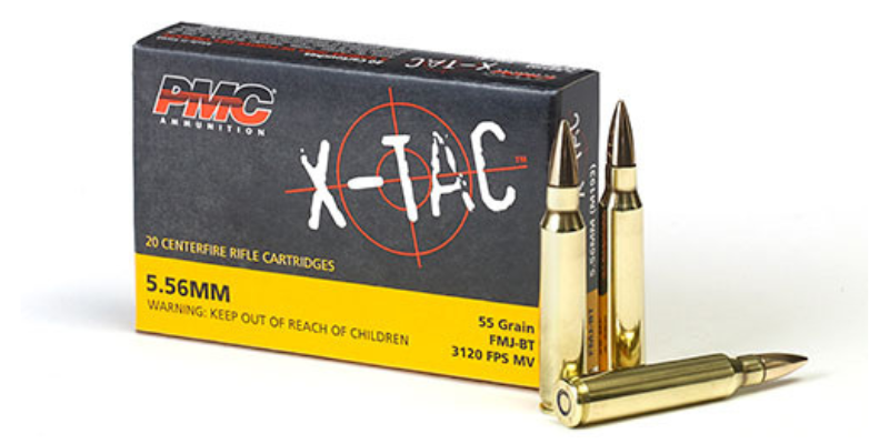 PMC X-Tac 5.56 NATO Ammunition 55 Grain FMJ Boat-Tail