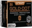 Speer 23921GD Gold Dot Personal Protection Short   