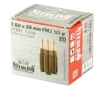 Sterling Steel Cased 7 62x39 Rifle Ammo - 123 Grain   FMJ   20rd Box