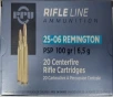 25-06 PPU 100 gr  PSP Pointed Soft Point 20 rnds  Brass M-ID  PP2506P UPC  8605003812395