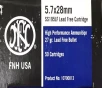 5 7x28 FNH 27 Gr Round JHP Jacketed Hollow Point Lead Free 50 Rnds M-ID  SS195LF UPC   818513002943