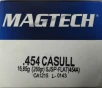 454 Casull Magtech 260 gr  SJSP-Flat 20 rnds 1798 fps Brass M-ID  454A UPC  754908166916