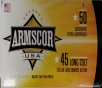 45 Long Colt Armscor 255 gr  Lead Cowboy Action 50 rnds 800 fps  Brass M-ID  FAC45LC1N UPC  812285021065