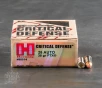 25rds     25 ACP Hornady Critical Defense 35gr  FTX Ammo