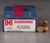 20rds     45-70 Govt  Hornady Subsonic 410gr  Sub-X Ammo
