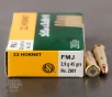 20rds - 22 Hornet Sellier   Bellot 45gr  Full Metal Jacket Ammo