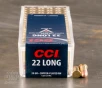 100rds - 22 Long CCI HV 29gr  Copper Plated Round Nose Ammo