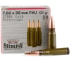 Sterling 7 62x39 Ammo - 1000 Rounds of 123 Grain FMJ Ammunition
