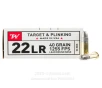 Winchester USA 22 LR Ammo - 5000 Rounds of 40 Grain LRN Ammunition
