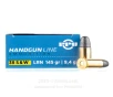 Prvi Partizan 38 S W Ammo - 50 Rounds of 145 Grain LRN Ammunition
