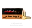 PMC Bronze 38 Super  P Ammo - 1000 Rounds of 130 Grain FMJ Ammunition