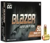 CCI 5221 Blazer Brass 10mm Auto 180 gr Full Metal Jacket  FMJ  50 Bx  20 Cs