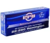 PPU PP22250 Standard Rifle  22-250 Remington 55 GR Soft Point  SP  20 Bx  10 Cs