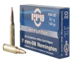 PPU PP708 Metric Rifle  7mm-08 Rem 140 gr Pointed Soft Point Boat Tail  PSPBT  20 Bx  10 Cs