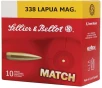 Sellier   Bellot SB338LMB Rifle  338 Lapua Mag 300 gr Hollow Point Boat Tail  HPBT  10 Bx  10 Cs