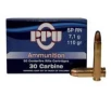 PPU PP30S Standard Rifle  30 Carbine 110 gr Soft Point  SP  50 Bx  10 Cs