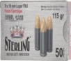 Sterling Steel Case  9MM  115 Grain  Full Metal Jacket  50 Round Box SRL8698779957674