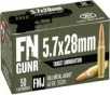 FN America Gunner  Target Ammunition  5 7X28MM  40 Grain  Full Metal Jacket  50 Round Box 10700032