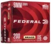 Federal Champion  9MM  115 Grain  Full Metal Jacket  200 Round Box WM51992