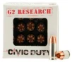 G2 Research Civic Duty  380ACP  64 Grain  Lead Free  20 Round Box  California Certified Nonlead Ammunition G00621