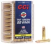 CCI Maxi-Mag  22 WMR 30gr TNT Green HP Ammunition 50-Rounds