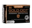 Gold Dot Personal Protection 32 Auto Ammo - 32 Auto 60gr Gold Dot Hollow Point 20 Box