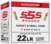 Usa Whitebox 22 Long Rifle Rimfire Ammo - 22 Long Rifle 36gr Copper Plated Hollow Point 555 Box