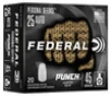 Federal Punch 25 ACP - 45 Grain Jacketed Solid - 825 FPS - 20 Rounds - PD25P1