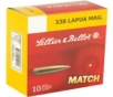 S B Match Ammunition  338 Lapua Magnum Boat Tail Hollow Point 300 Grain 10 Round Box