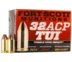 Fort Scott Munitions Tumble Upon Impact  TUI  32 ACP 71 gr Solid Copper Spun 20 Per Box