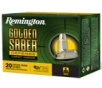 Remington Ammunition Golden Saber Defense 380 ACP 102 gr Brass Jacket Hollow Point 20 Per Box