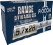 Fiocchi Range Dynamics 5 7X28MM  62gr  FMJ - 50 Rounds  MPN  57SUB62 