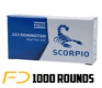 STV Technology Scorpio Ammo  223 REM  55gr  FMJ - 1000 rounds  MPN  S223055F 