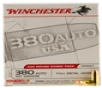 Winchester  380 ACP  95gr  FMJ - 200 Rounds  MPN  USA380W 