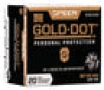 Speer Ammo 23913GD Gold Dot Personal Protection  327 Federal Magnum 100 GR Hollow Point 20 Bx  10 Cs