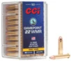 CCI Gamepoint Hyper Velocity Rimfire Ammunition  22 WMR  Jacketed Soft Point  40 Grain - 50 Cartridge Box   50   1  
