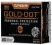 Speer Gold Dot Subsonic Centerfire Ammunition  45 ACP  Hollow Point  230 Grain - 20 Cartridge Box   20   1  