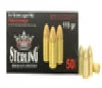 STERLING 9X19MM LUGER FMJ PISTOL AMMUNITION 115GR BRASS CASING CASE500 UPC  810091156728