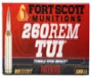 Fort Scott Munitions 260130SCV2 Tumble Upon Impact TUI 260 Rem 130 gr Solid Copper Spun 20 Per Box 25 UPC  758381722164