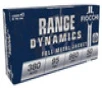 Fiocchi Range Dynamics Subsonic Centerfire Ammunition  380 ACP  Full Metal Jacket  95 Grain - 50 Cartridge Box   50   1  