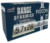 Fiocchi Range Dynamics Brass 5 7 X 28 62-Grain 50-Rounds FMJ 