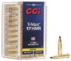 CCI Ammunition Varmint Brass  17 HMR 17-Grain 50-Rounds V-Max Polymer Tip 