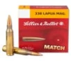 Sellier and Bellot Match  338 Lapua 250GR BTHP 10Rds 