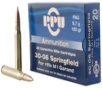 PPU PP3006G Standard Rifle 150 Grain 30-06 20 Rounds Full Metal Jacket 