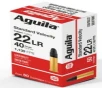 Aguila Standard Velocity Brass  22 LR 40 Grain 50-Rounds LRN 