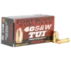 Fort Scott Munitions 400-125-SCV Tumble Upon Impact  TUI   40 S W 125 gr Solid Copper Spun 20 Bx  25 Cs