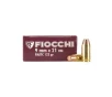 FIOCCHI 9X21 lml 123 Grain FMJTC Ammo  50 Round Box  9X21 