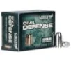 Liberty Ammunition LACD40012 Civil Defense 40 SW 60 gr Lead Free Fragmenting Hollow Point 20 Per Box  50 Cs